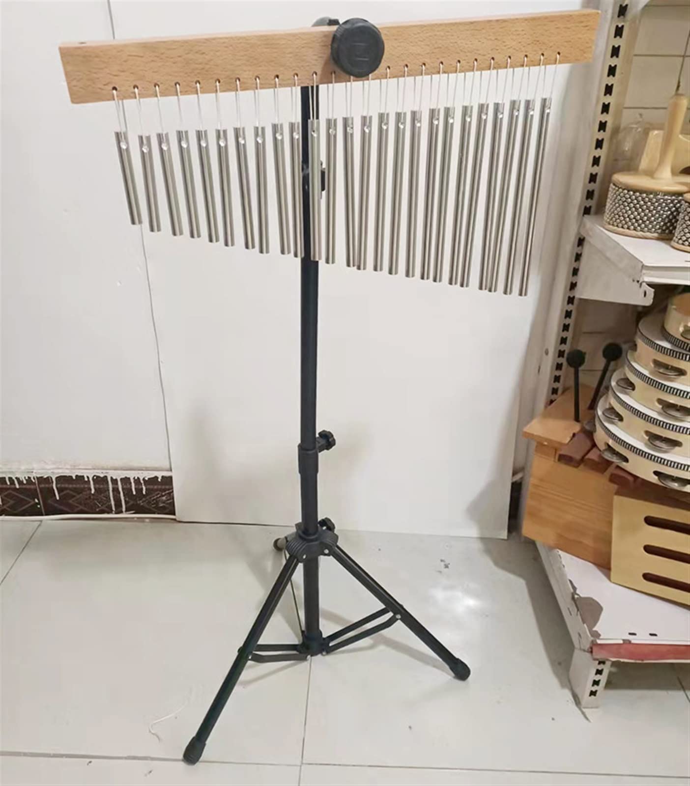 Strumento A Percussione con Campanello A Vento A 25 Toni Strumento di Accompagnamento Professionale A 25 Toni A Fascio Sonoro con Staffa xilofone Musical (Color : 01)