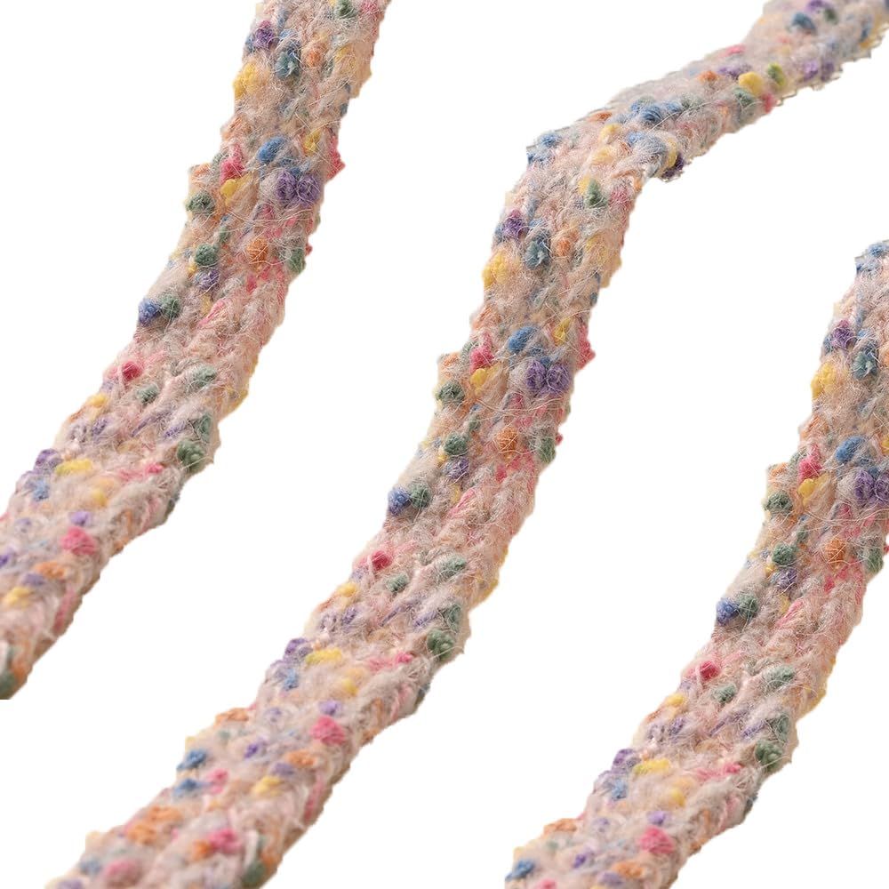 Nastro di raso colorato con punto ondulato, larghezza 2 cm, per regali, 10 yards, in lana colorata a pois per lavorare a maglia di graziose fasce per capelli, cappelli a maglia (2#)