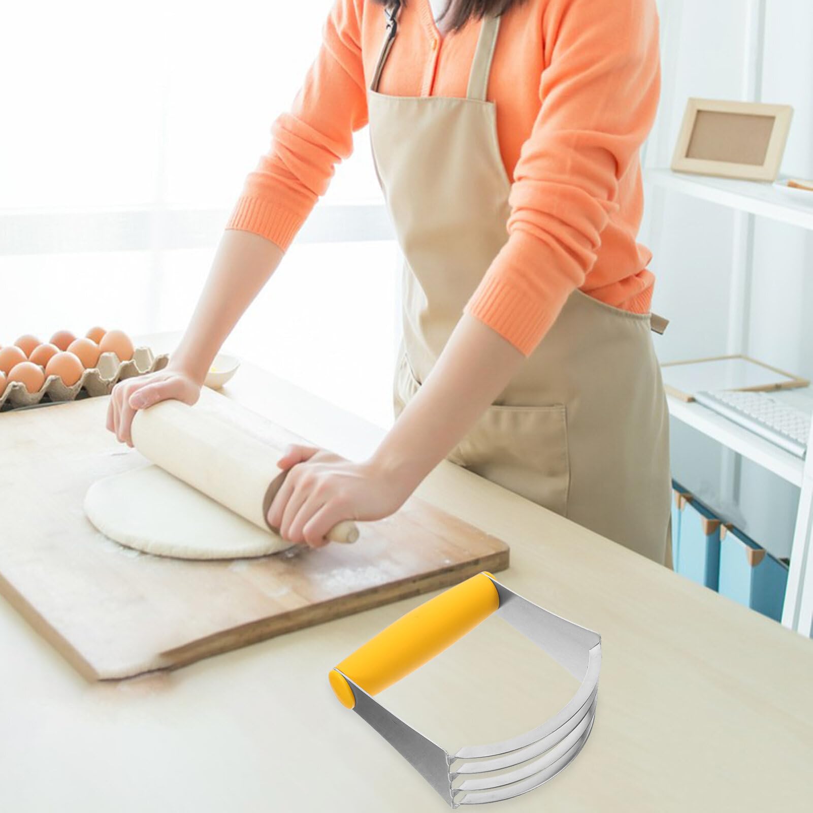 SOLUSTRE Mix Cut Dough Stainless Steel Flour Beater Pastry Blender Baking Supplies Easy to Use