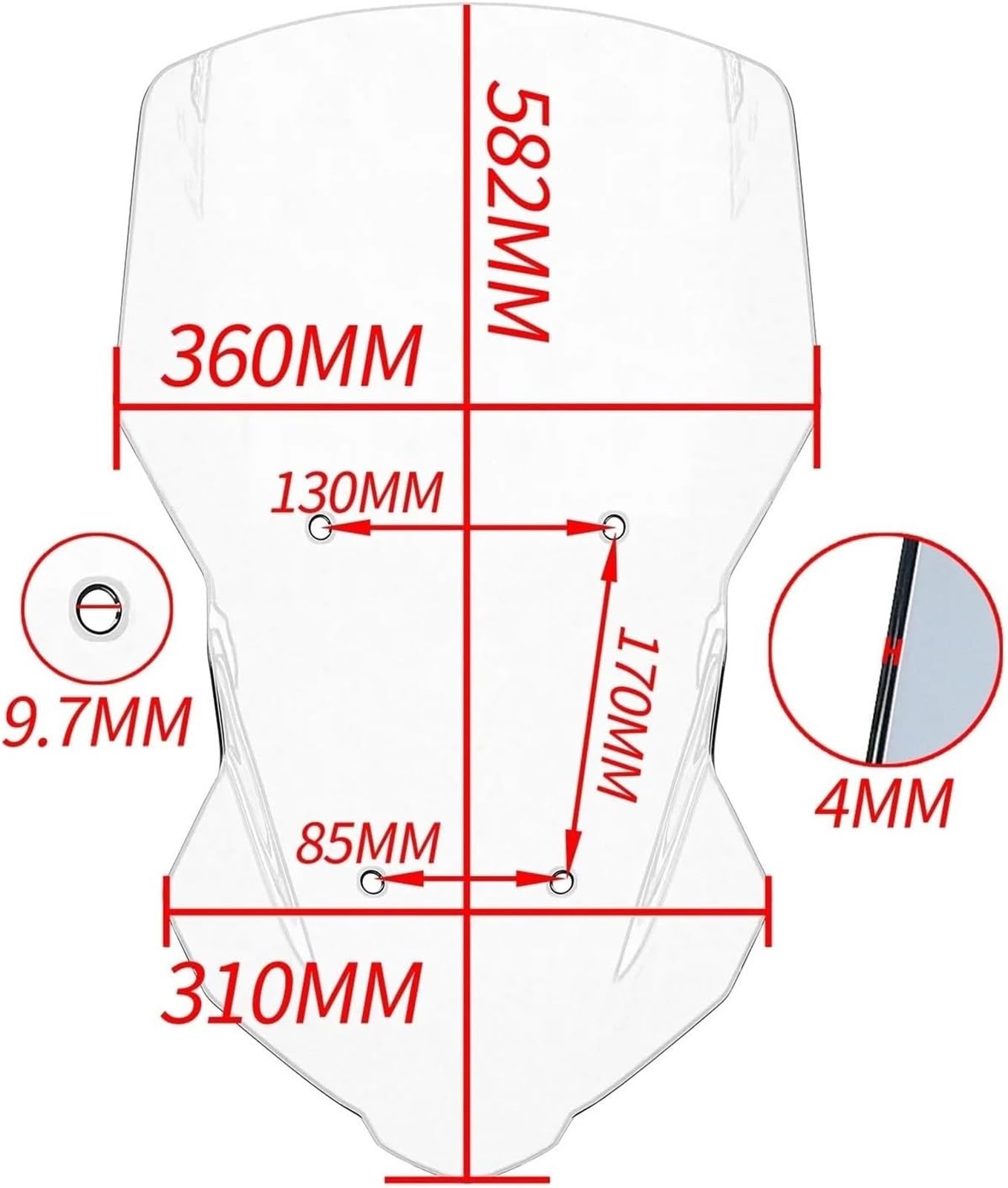 Deflettore antivento moto Parabrezza per moto per Tracer7 per Tracer 700 7 2020 2021 2022