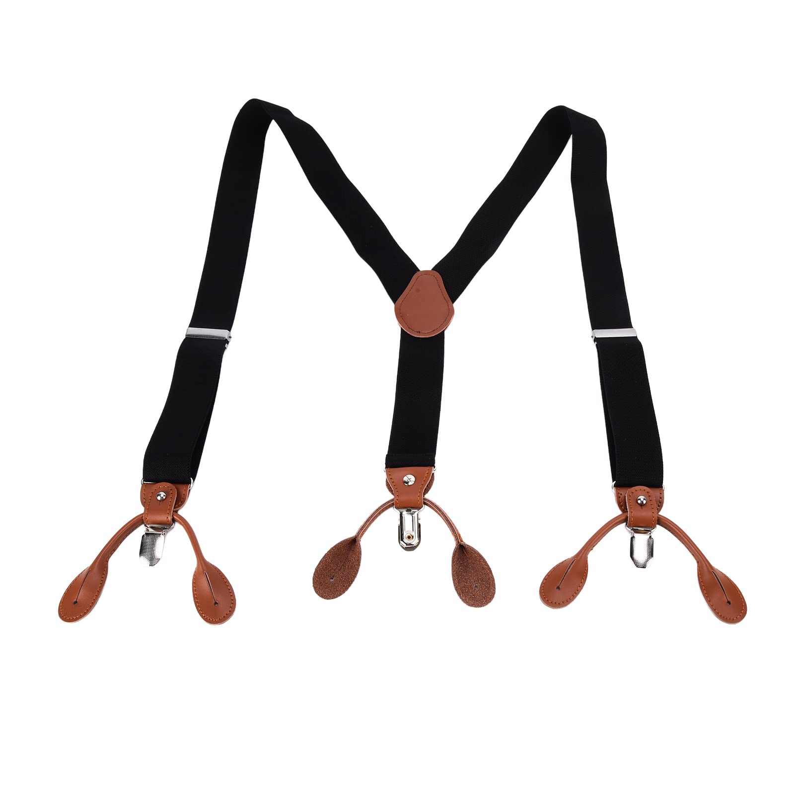 Respicefinem Mens Suspenders Strong Fixability Adjustable Beautiful Practical Fashionable Metal Clip Wide Suspenders Ideal for Formal Party Daily Wear Weddings And More