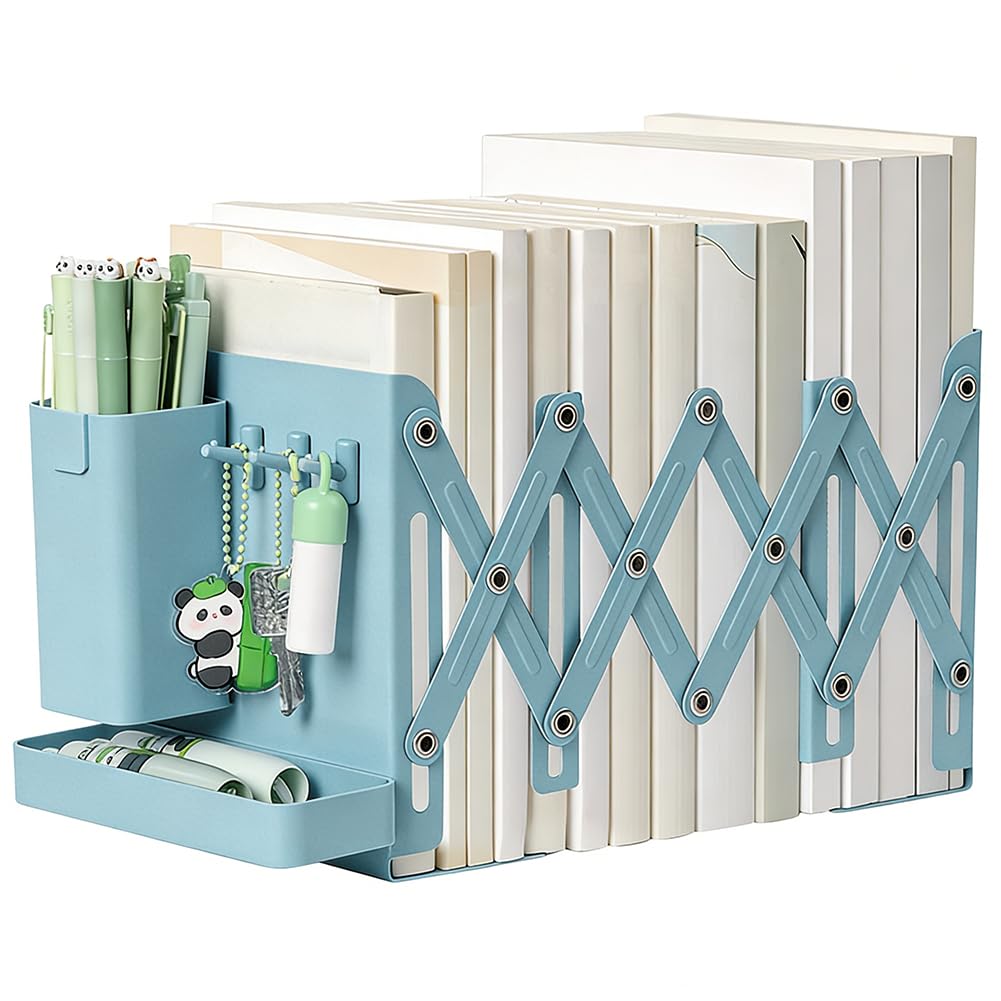 Retractable Desktop Bookstand Vertical Table Bookshelf File Sorter Rack