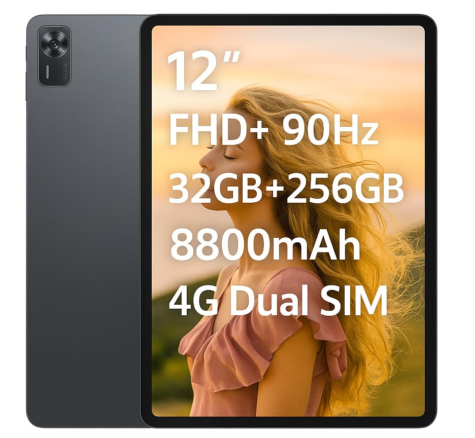 【Ampia Memoria con Espansione fino a 2TB】Con 256GB di memoria interna UFS e supporto per schede microSD fino a 2TB, questo tablet android offre spazio abbondante per app, contenuti multimediali 2K e documenti
