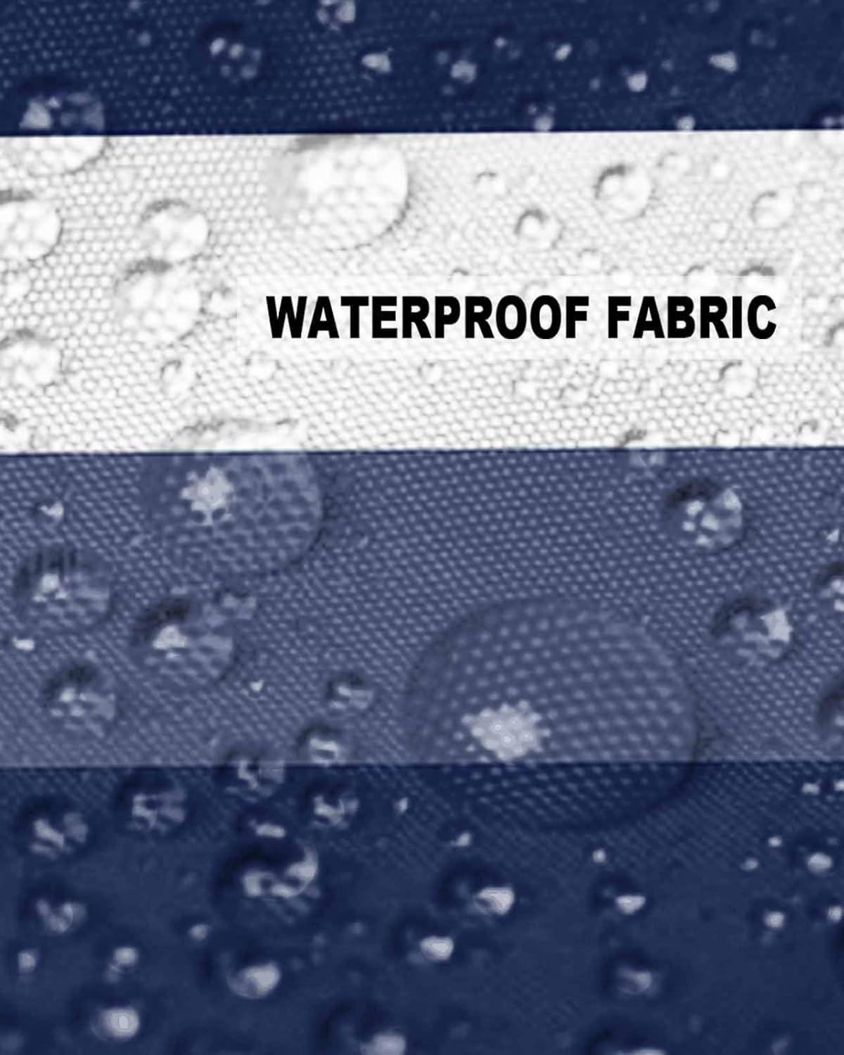 Navy Blue and White Striped Outdoor Waterproof Pillow Covers Pack of 2, Abstract Ombre Geometric Decorative Throw Pillowcases Polyester Cushion Covers for Garden Patio Tent Sofa Couch, 24x24 inch
