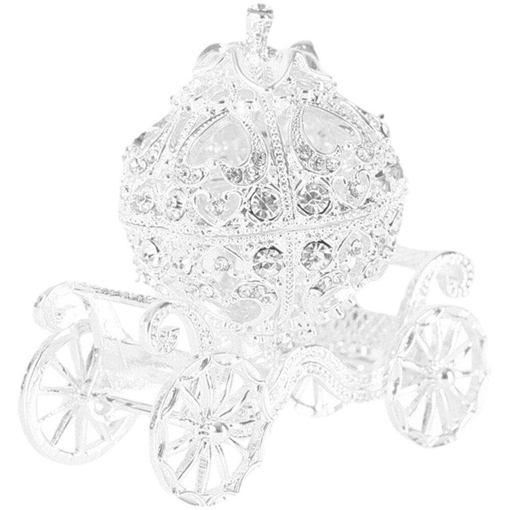 Boîte à bijoux citrouille cristal strass et présentoir décoratif