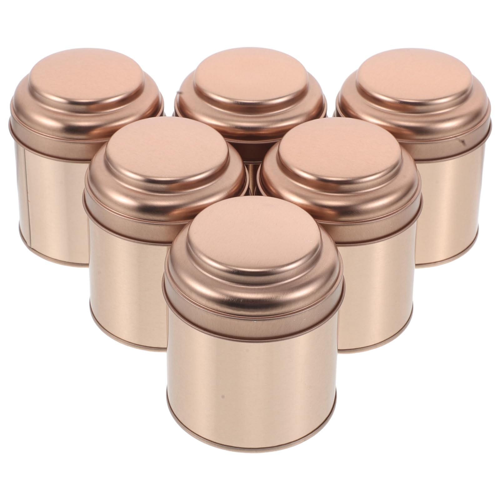Healifty 6piezas Latas de Té Selladas Metal para Loose Tea Contenedores de Almacenamiento con Tapa Hermética Lats para Sueltas para Cocina