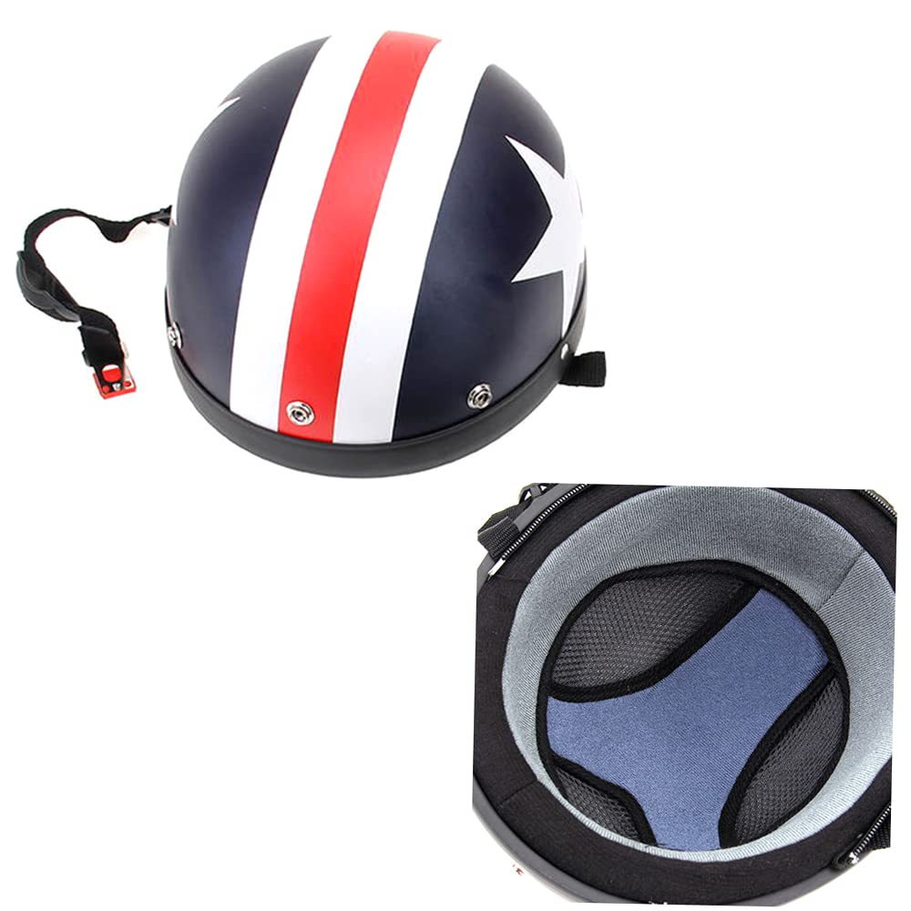 GoolRC Casco de Moto Medio Abierto con Gafas Visor Bufanda Casco de Motociclista Scooter Touring