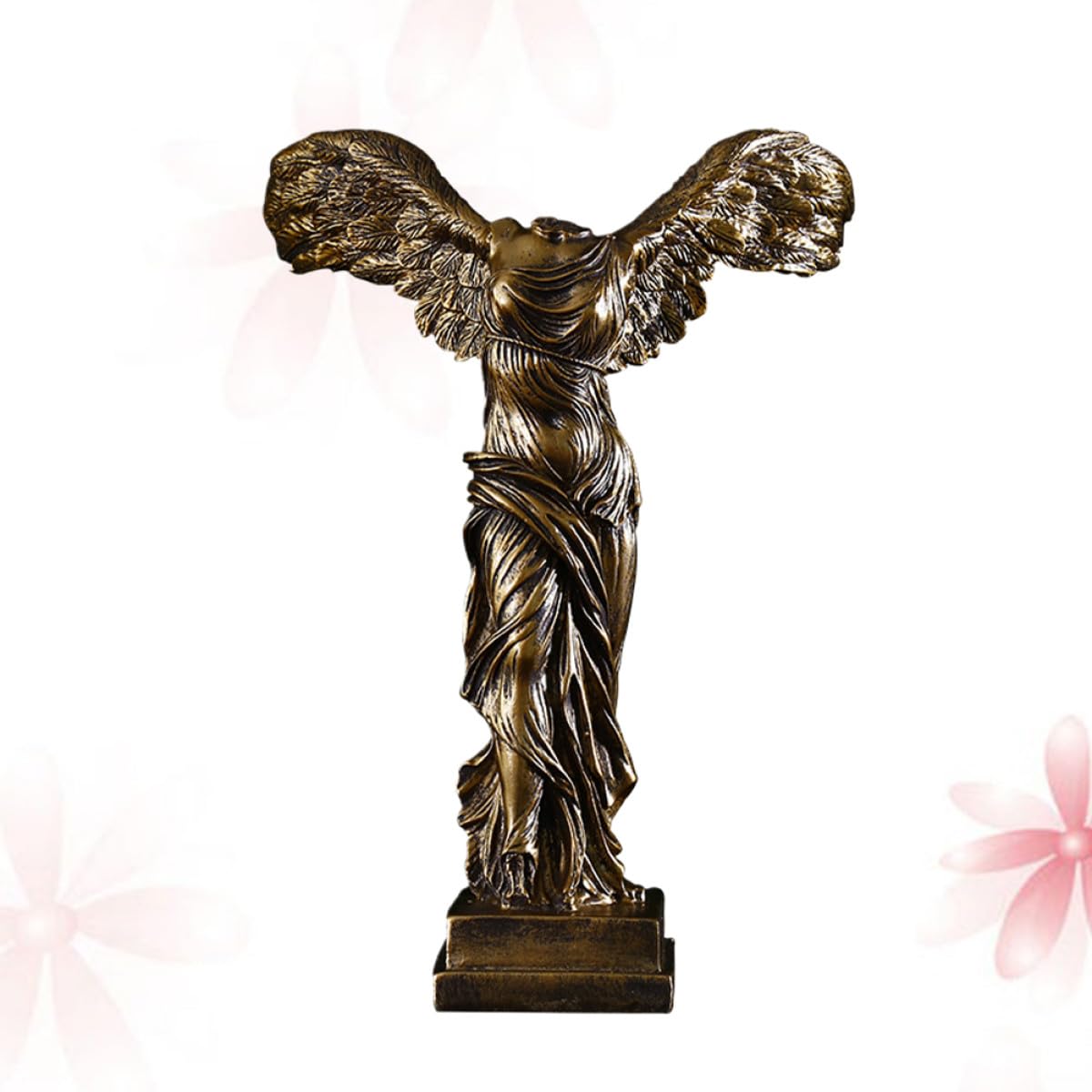 Escultura para Decoración del Hogar y Oficina Adorno Elegante Textura Especial Artesanal de Resina Dorada y Superficie Delicada