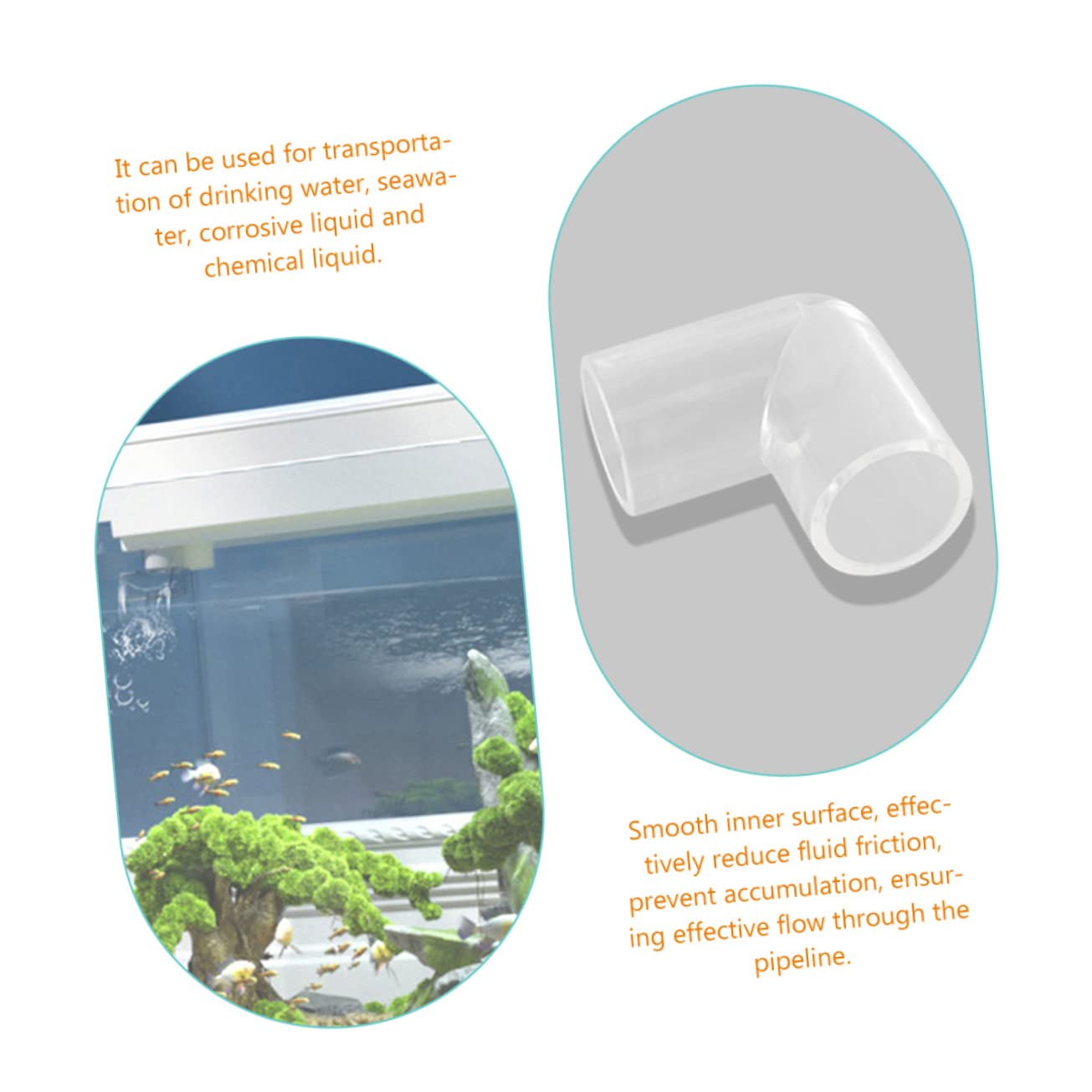 INOOMP 24 Piezas Conector De De Agua para Tanque De Peces Conectores De Conector De De Agua Conector De De Acrílico De Acuario Pecera
