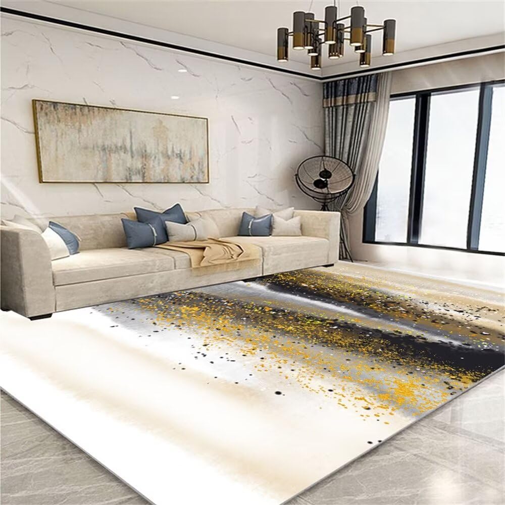 Tapis terrasse et déco chambre bébé tapis antidérapant gris jaune 50x70cm