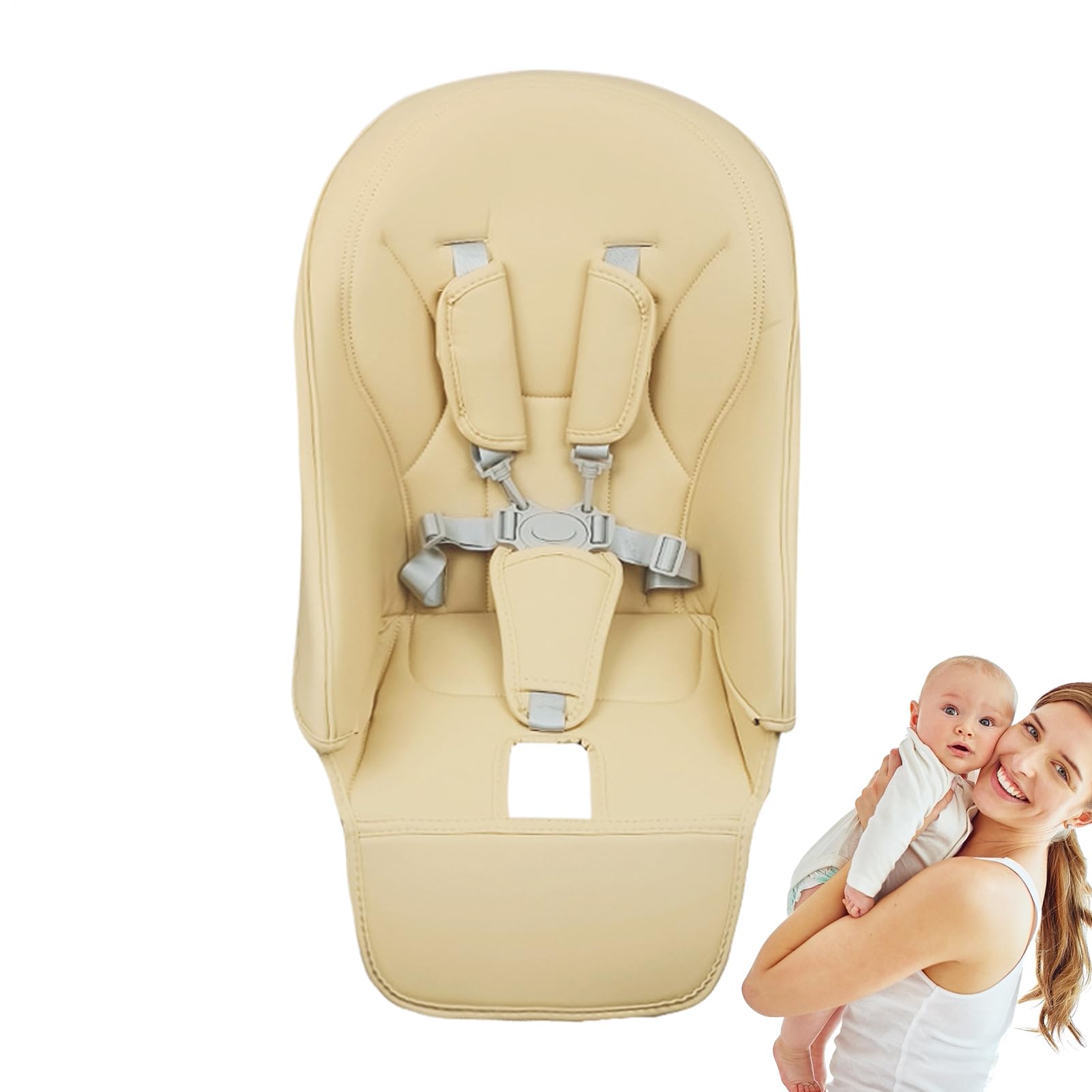 Dining Chair Cover PU Leather Padding Cushion for Feeding Seat