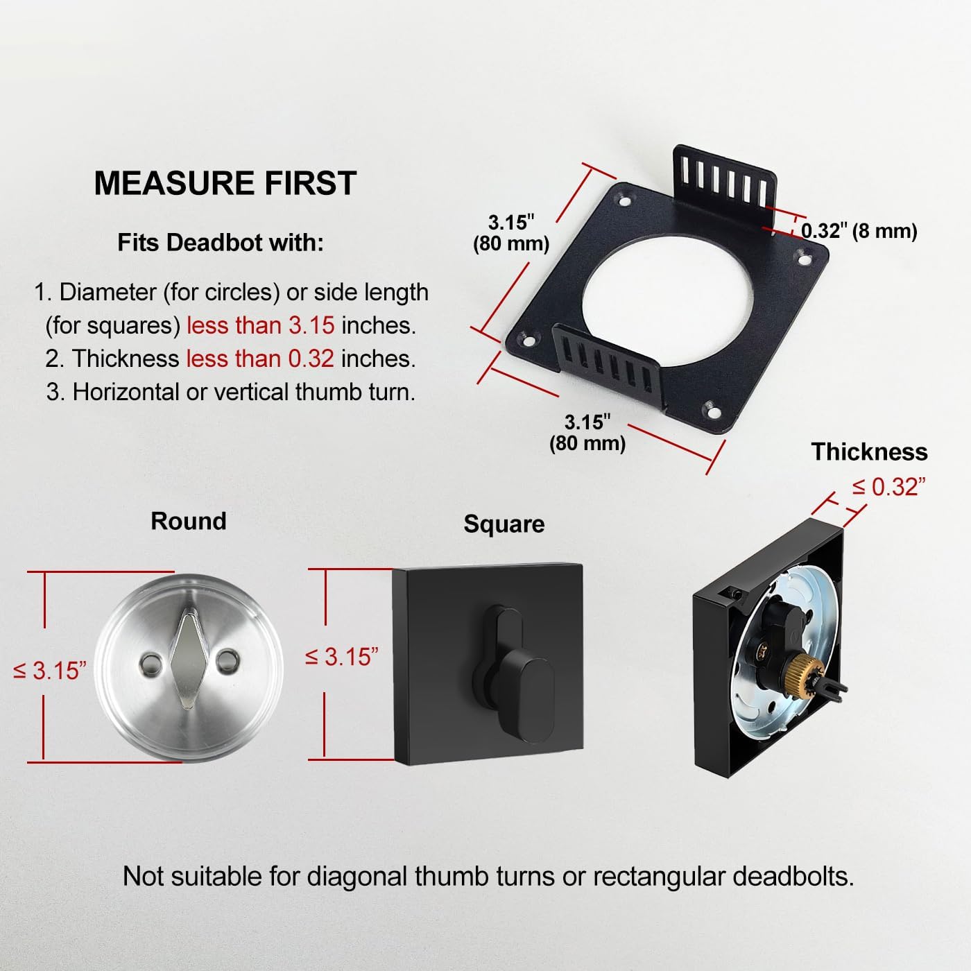 Deadbolt Lockout Device, Block Thumb Turn, Child Proof Safety Dead Bolt Cover Lock