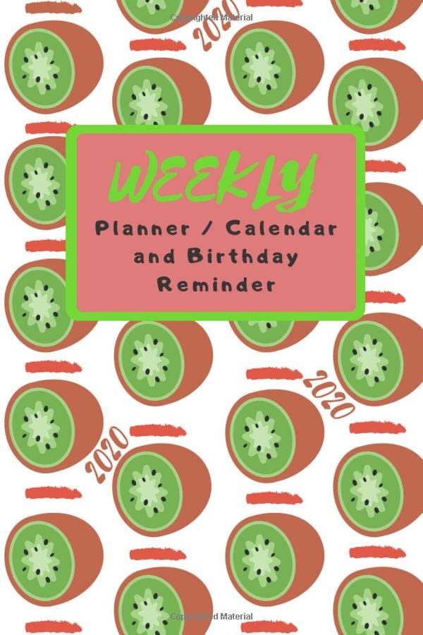 KIWI Weekly Calendar Planner Birthday Reminder: 12-Month Planner ...