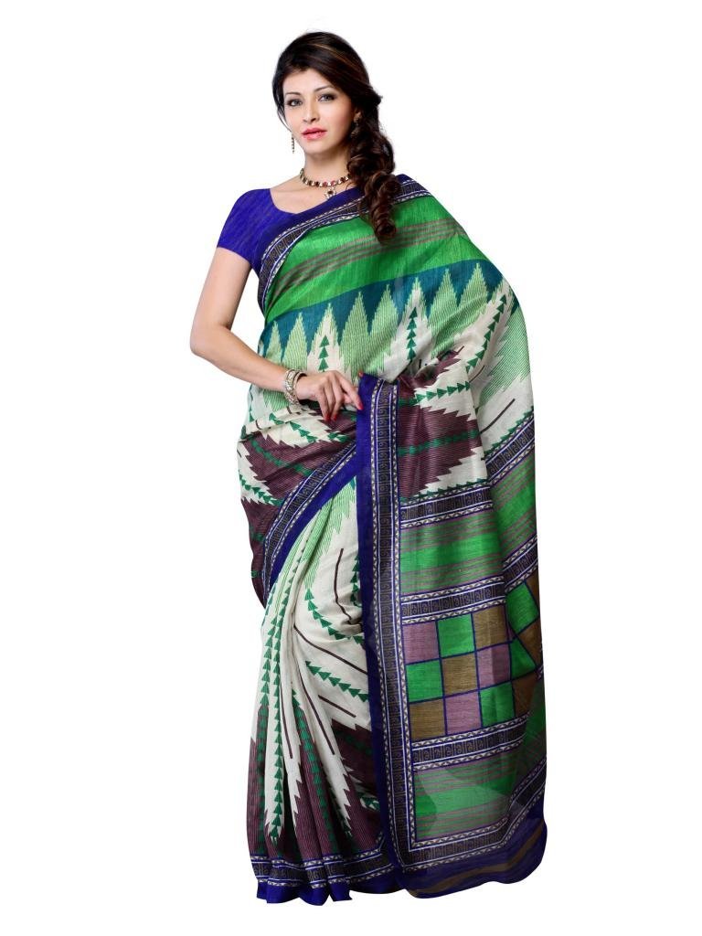 Diva Fashion Women's Surat Art Silk Printed Saree