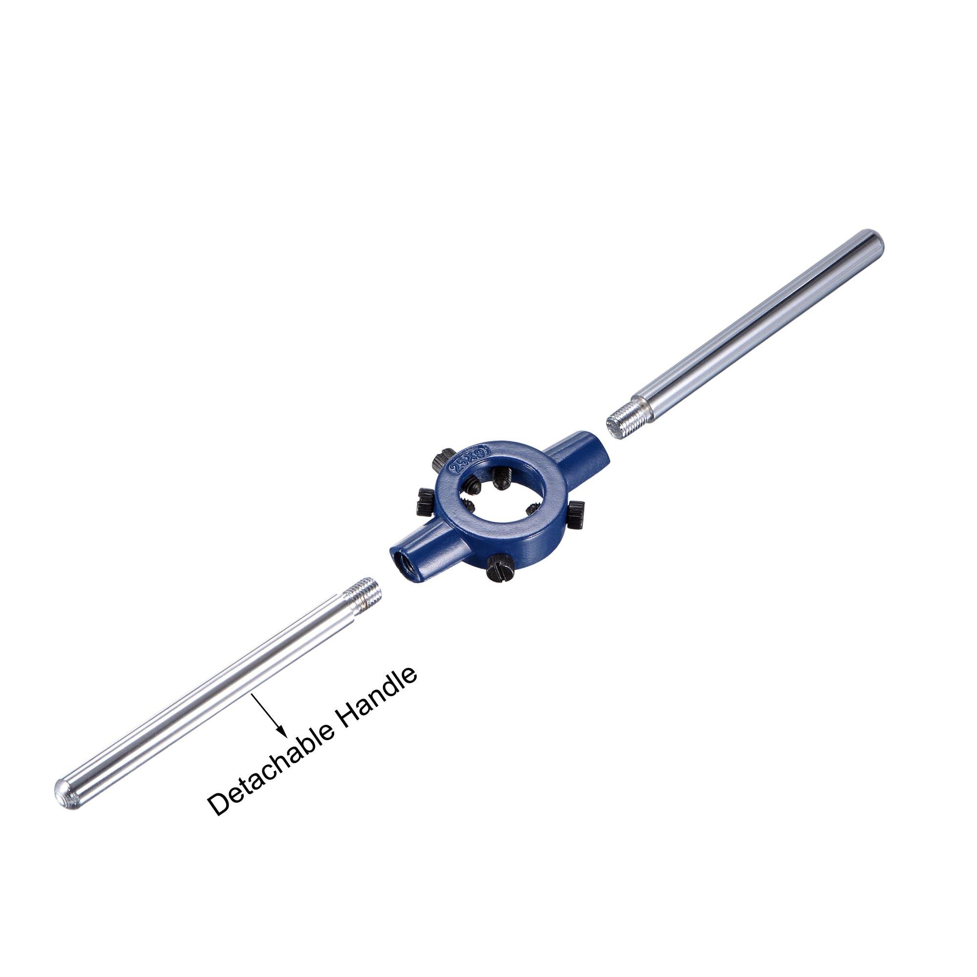 uxcell Round Die Stock Handle Wrench Set, 5/16-18 UNC Threading Die and 25mm Die Holder (Fits: 16mm-25mm OD Die / M7-M8 Thread Die) Adjustable for Bolt Thread Repair — Amazon image 7