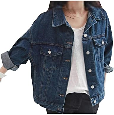 Abrigo De Jeans Mujer Otoño Elegante Moda Chaquetas De Mezclilla Manga  Larga De Solapa Un Solo Pecho Basic Casual Anchos Bolsillos Delanteros  Cómodo Abrigos Outwear Streetwear Swag Ropa: Amazon.es: Ropa