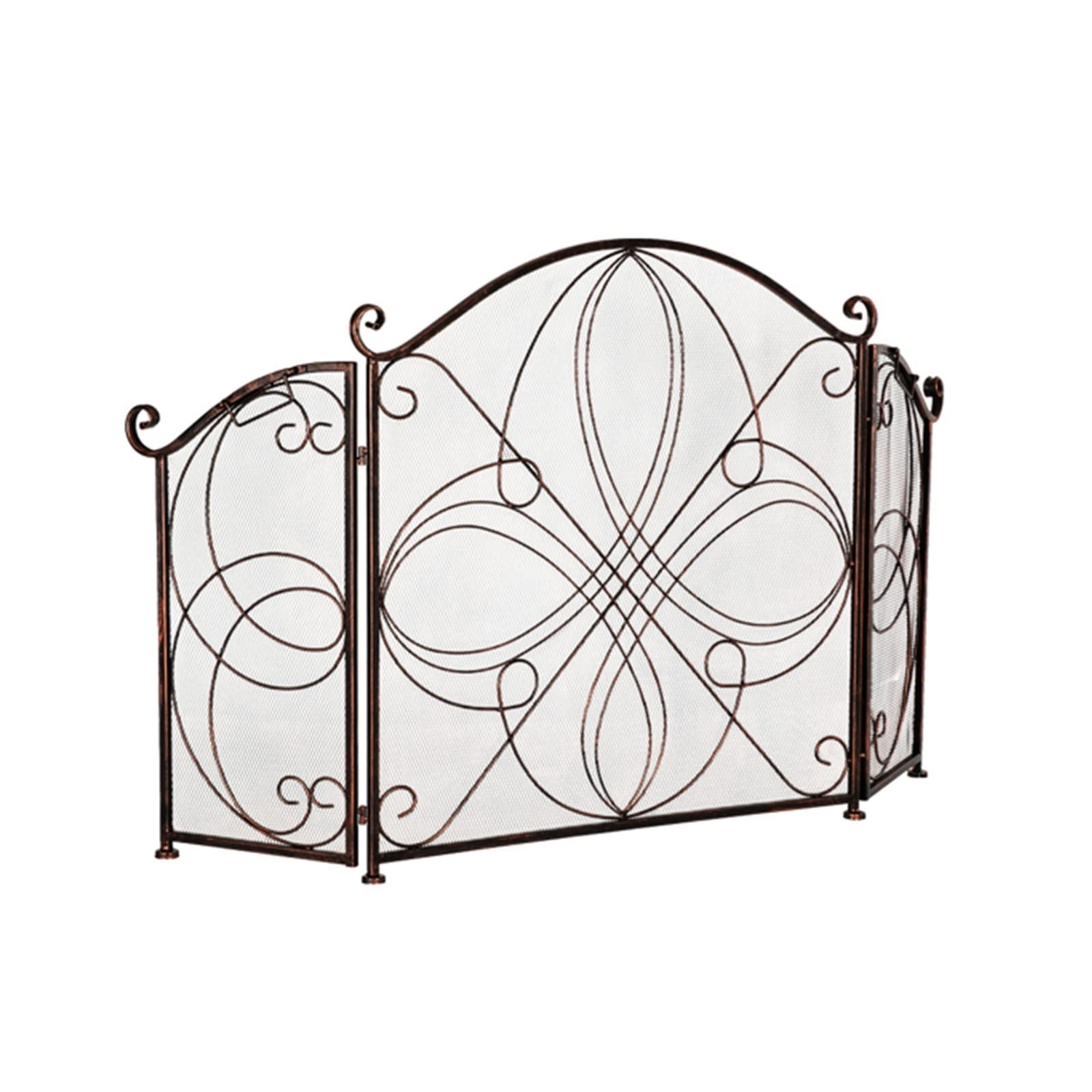 Schermi per Caminetti di Guardia Angoli Retro Old Pattern Griglia Soggiorno Decorazione Ferro Camino Schermo Accessori per Caminetti in Rete Decorativa