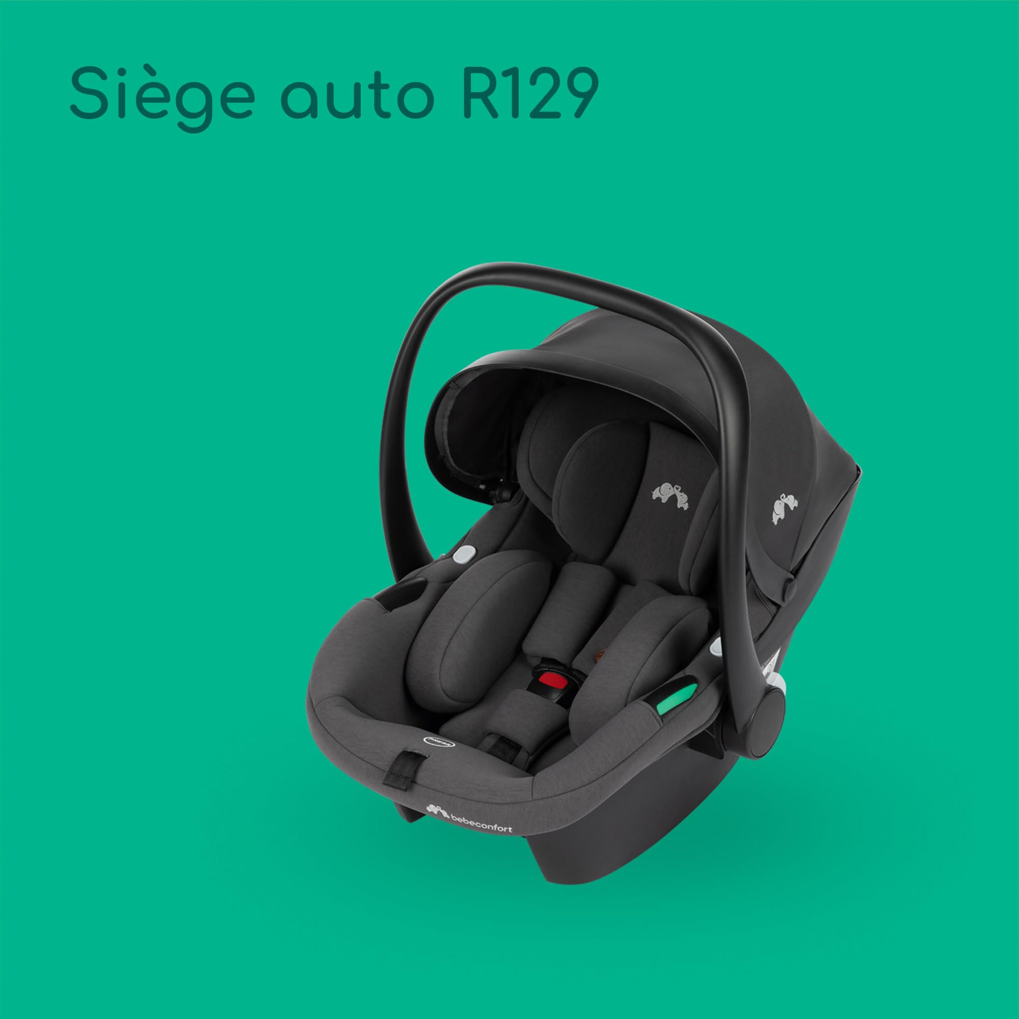Bebeconfort Luvia Trio Poussette 3 en 1 0-22 kg Siège auto bébé Nacelle Pliage intelligent Guidon réglable Absorption des chocs Mineral Graphite