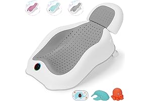 Bath Tub Essentials: Baby Bath Support, Newborn Bathtub with Thermometer