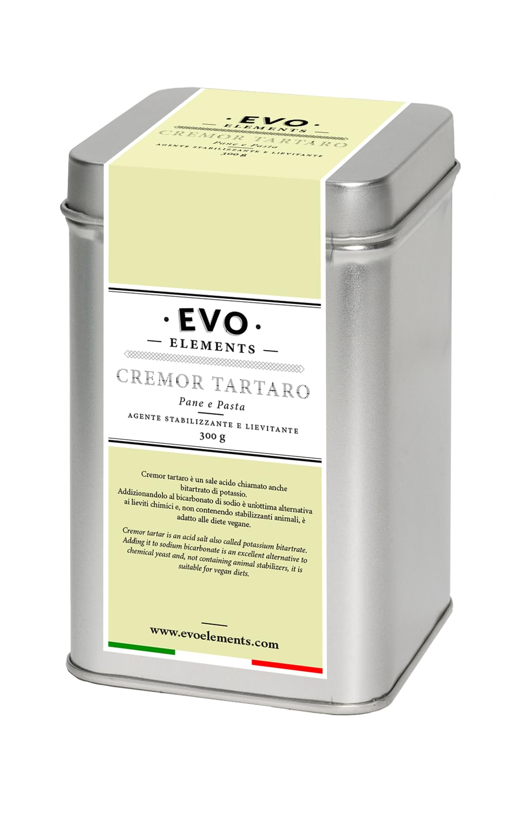 Evo Elements Cremor Tartaro 300g - Lievitante naturale per dolci e meringhe