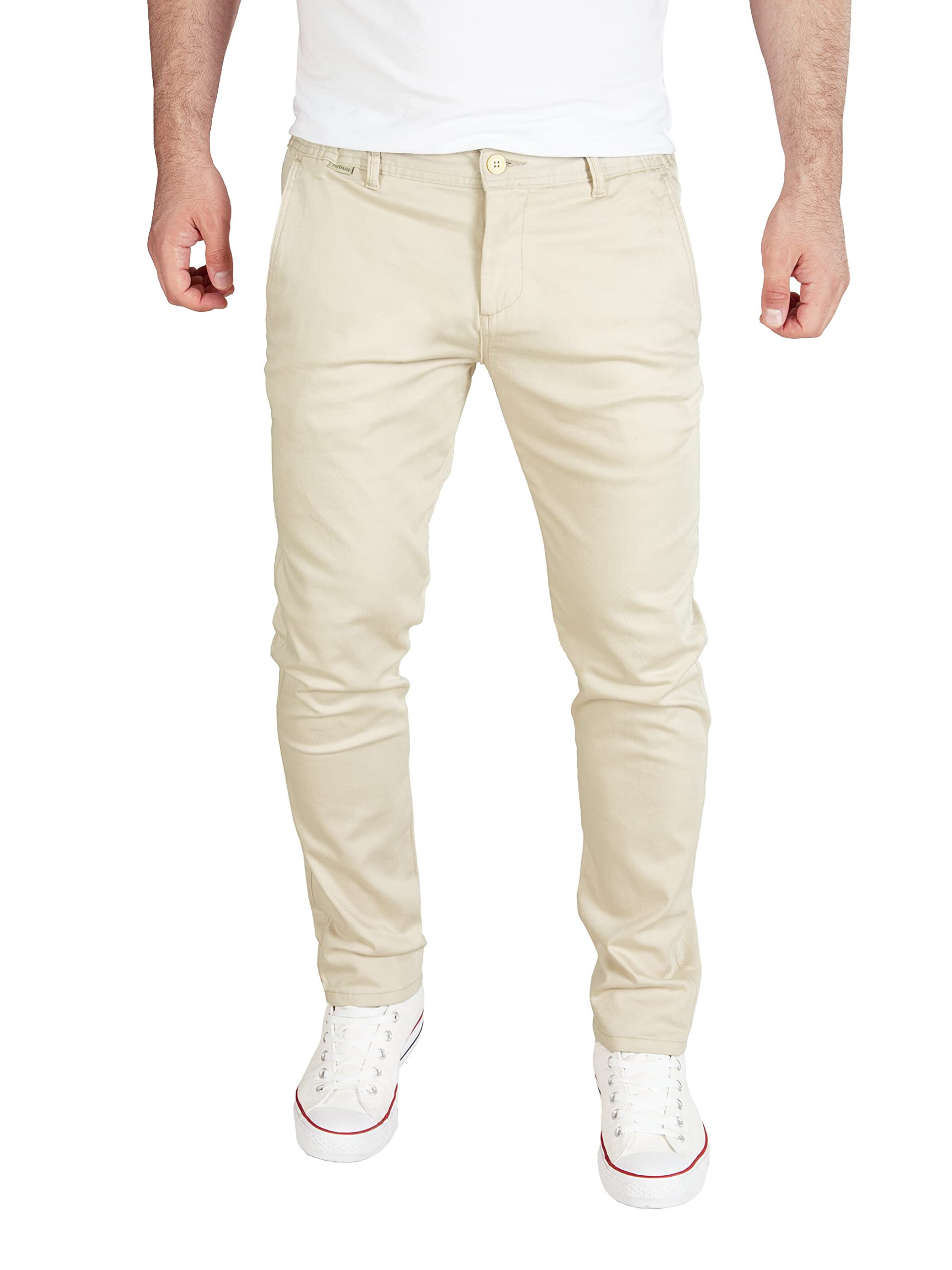 PITTMAN Andrew - Herren Chino Hose - Chinohose Mit Teil-Elastischem Bund