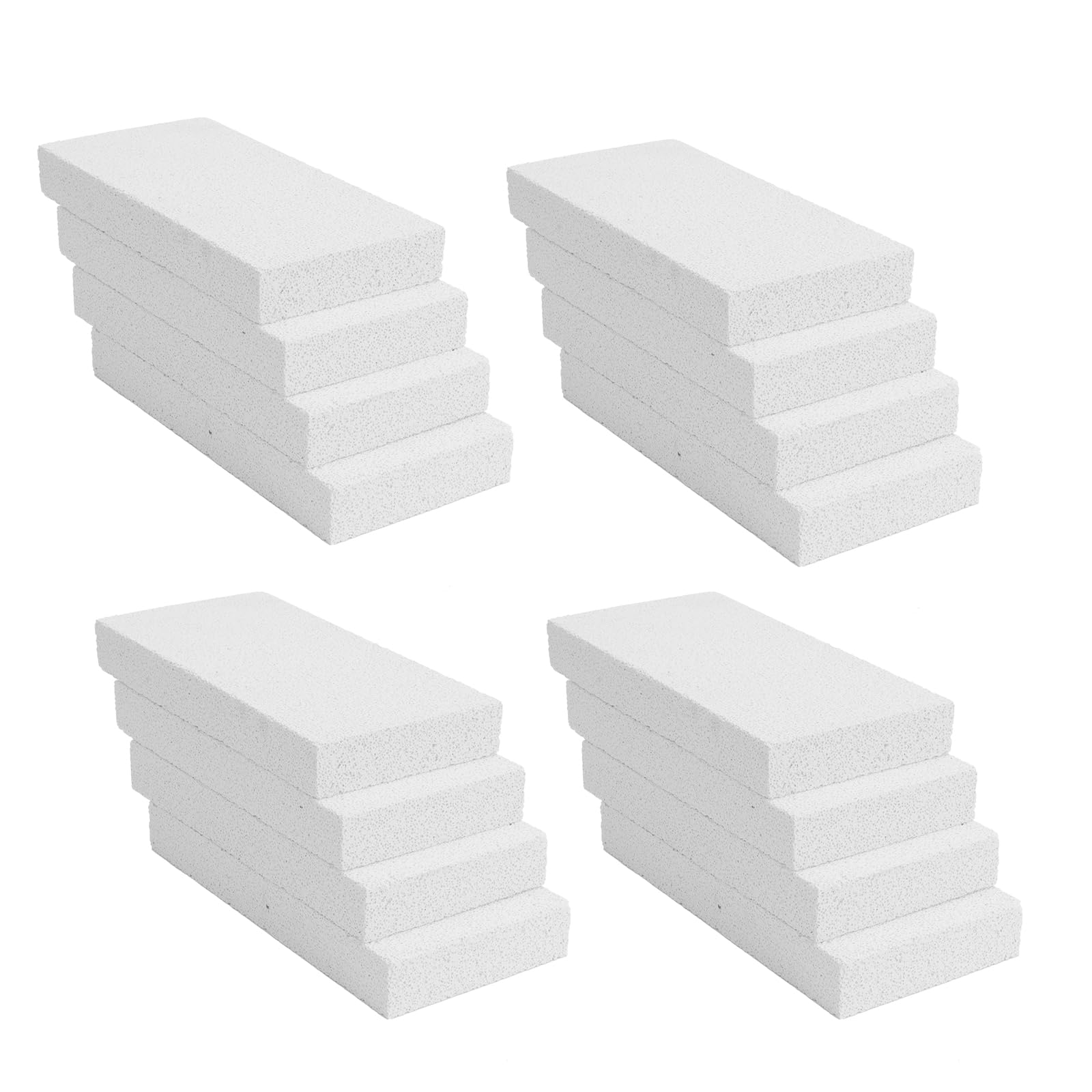 JN YANYULOU Fire Bricks for Wood Stove, 9"x4.5"x1.25", 16 Pack, Refractory Clay, Alumina, Silica, Insulating Fire Brick, Forge, Pizza Oven, Fireplace Insulation, White Block