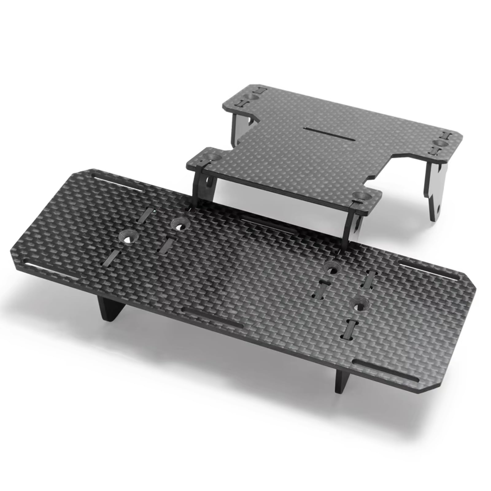 Compatible con Axial para SCX10 1/10 RC Coche Piezas Upgrade Panel Montaje Delantero Batería Patrón Fibra Carbono Maquetas