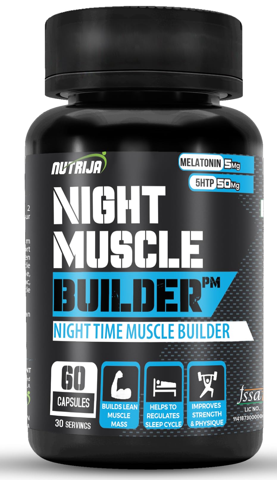 NutriJa Night Muscle Builder | Post Workout Recovery & Sleep Aid | Night Time Muscle Builder Supplement with Melatonin, ZMA, Tongkat Ali (60 Capsules) (B0CCMKHMFY) Amazon Price History, Amazon Price Tracker