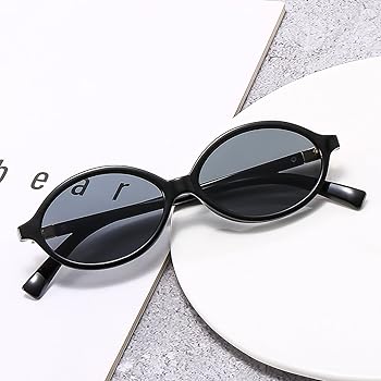 Teumire Retro Oval Sunglasses for Women Men 90s Style Vintage Sm 並行輸入品 Teumire Retro Oval Sunglasses for Women Men Vintage 90s Sunglasses