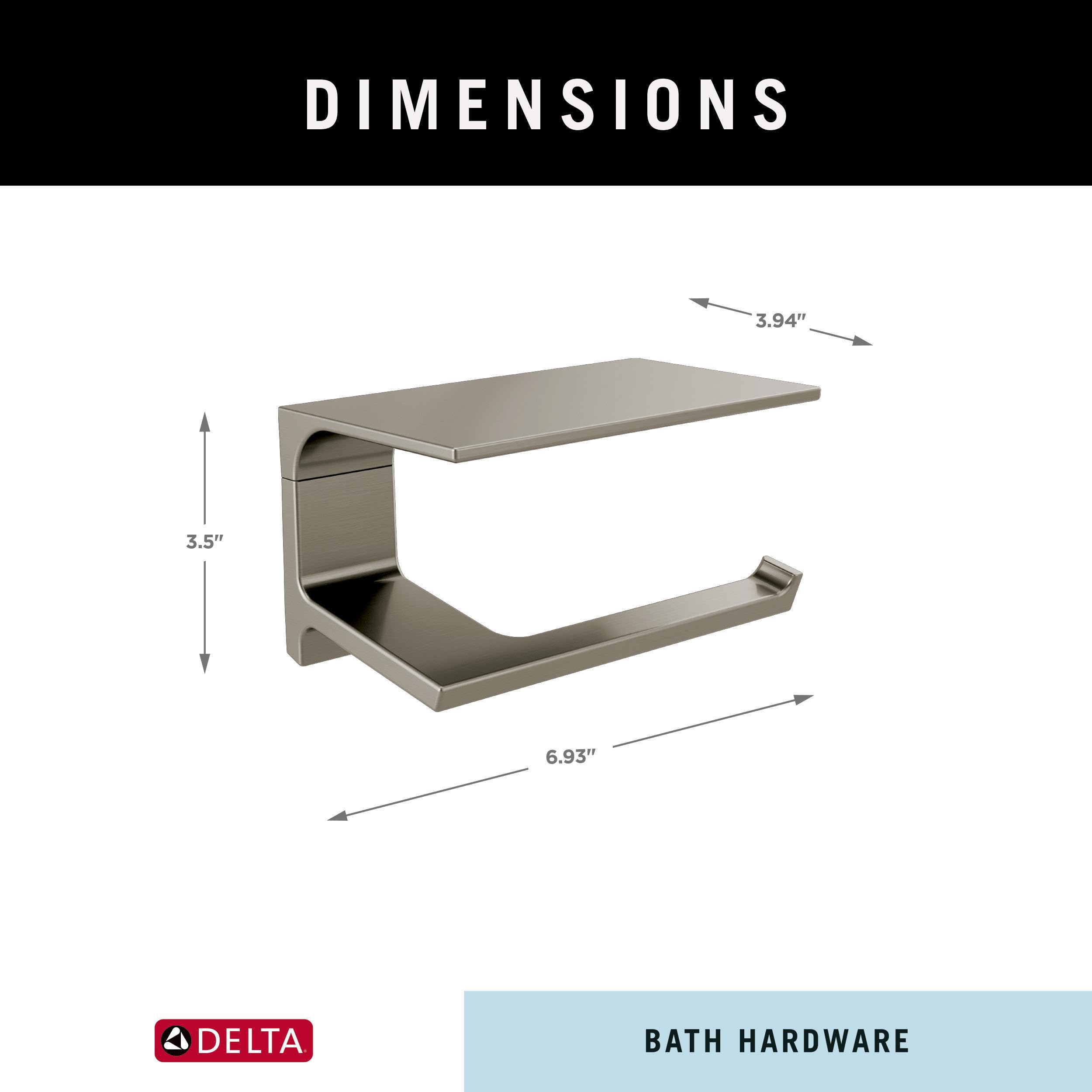 DELTA FAUCET 79956-SS Pivotal Wall Mounted Toilet Paper Holder with Shelf in Brilliance Stainless Steel — Amazon image 4