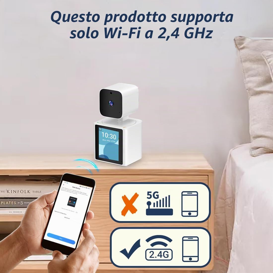 Telecamera di sicurezza domestica per interni, telecamera per animali domestici, telecamera per cani 1080P con video bidirezionale, monitor per anziani/bambina/bambina/bambina/animale domestico