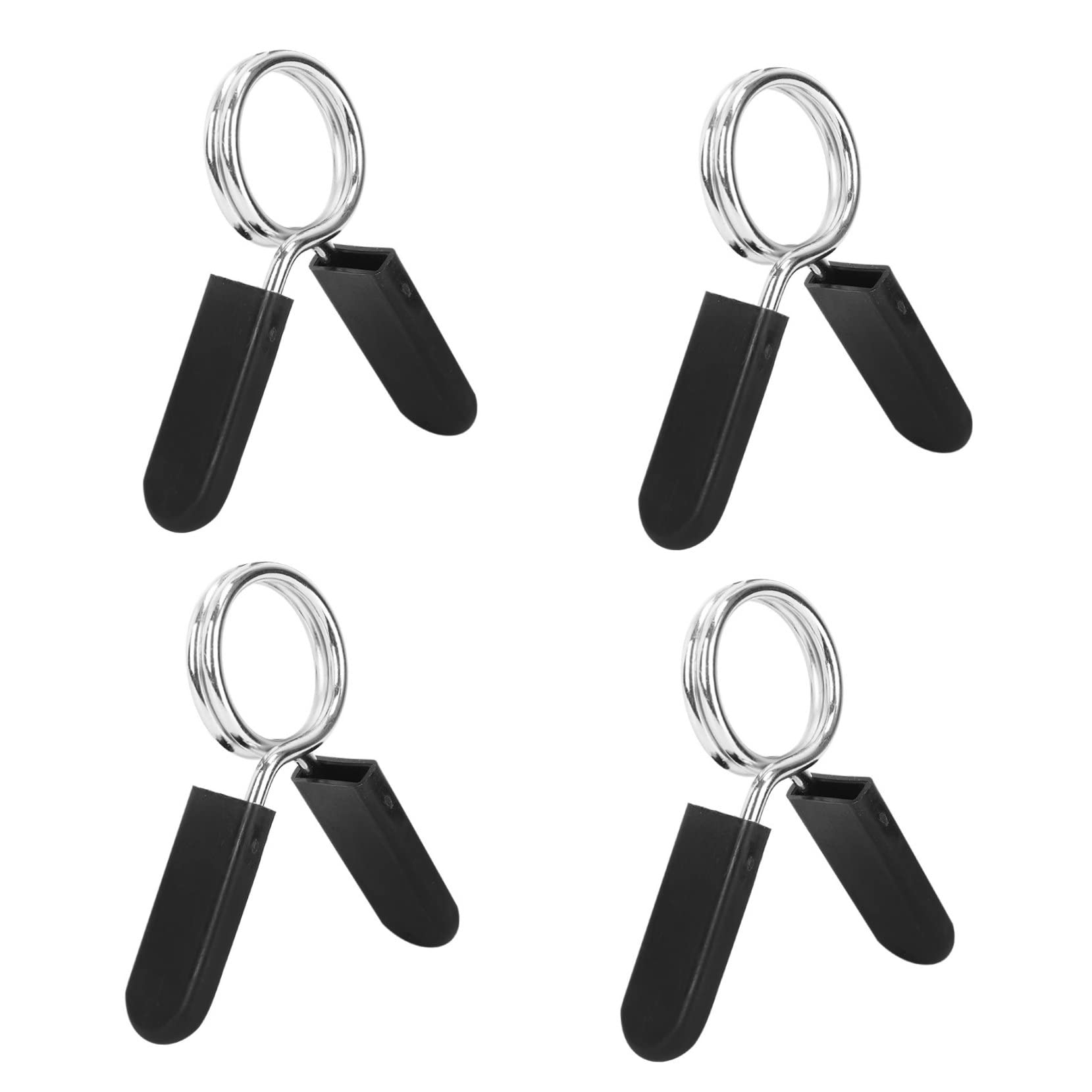Abaodam 4pcs Spring Clip Clamps for Dumbbell Barbell Collars Secure Weightlifting Gear for Powerlifting Cross Fit Gym Use Durable Material Design