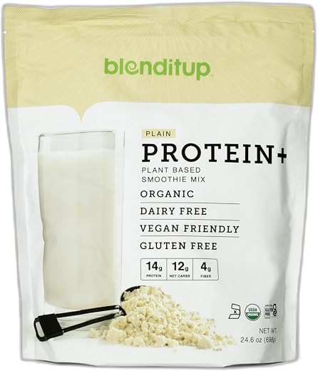 Protein + Smoothie Mix Organic (24oz.) 100% Vegan, Gluten Free
