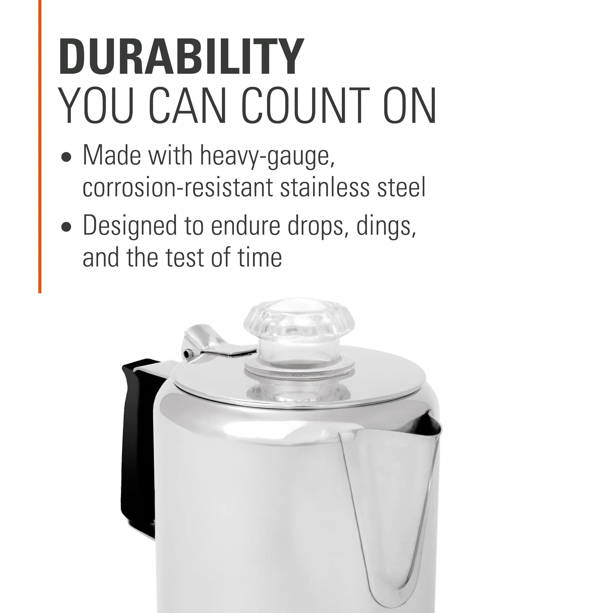 GSI Outdoors GLACIER STAINLESS 3 CUP PERC W/SILICONE HANDLE