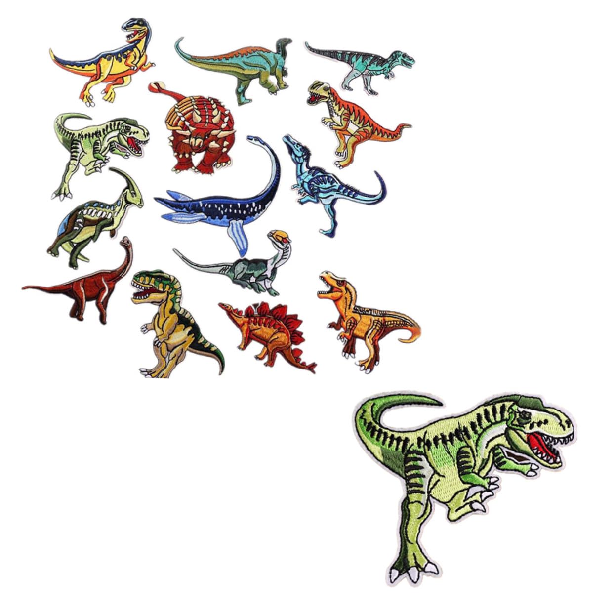 NUOBESTY 42stücke Teiliges Dinosaurier Applikationen Bunte -patches Für Mädchen Aufbügeln Oder Nähen Jacken Jeans Und Rucksäcken Kreative Dekoration Für Kleine
