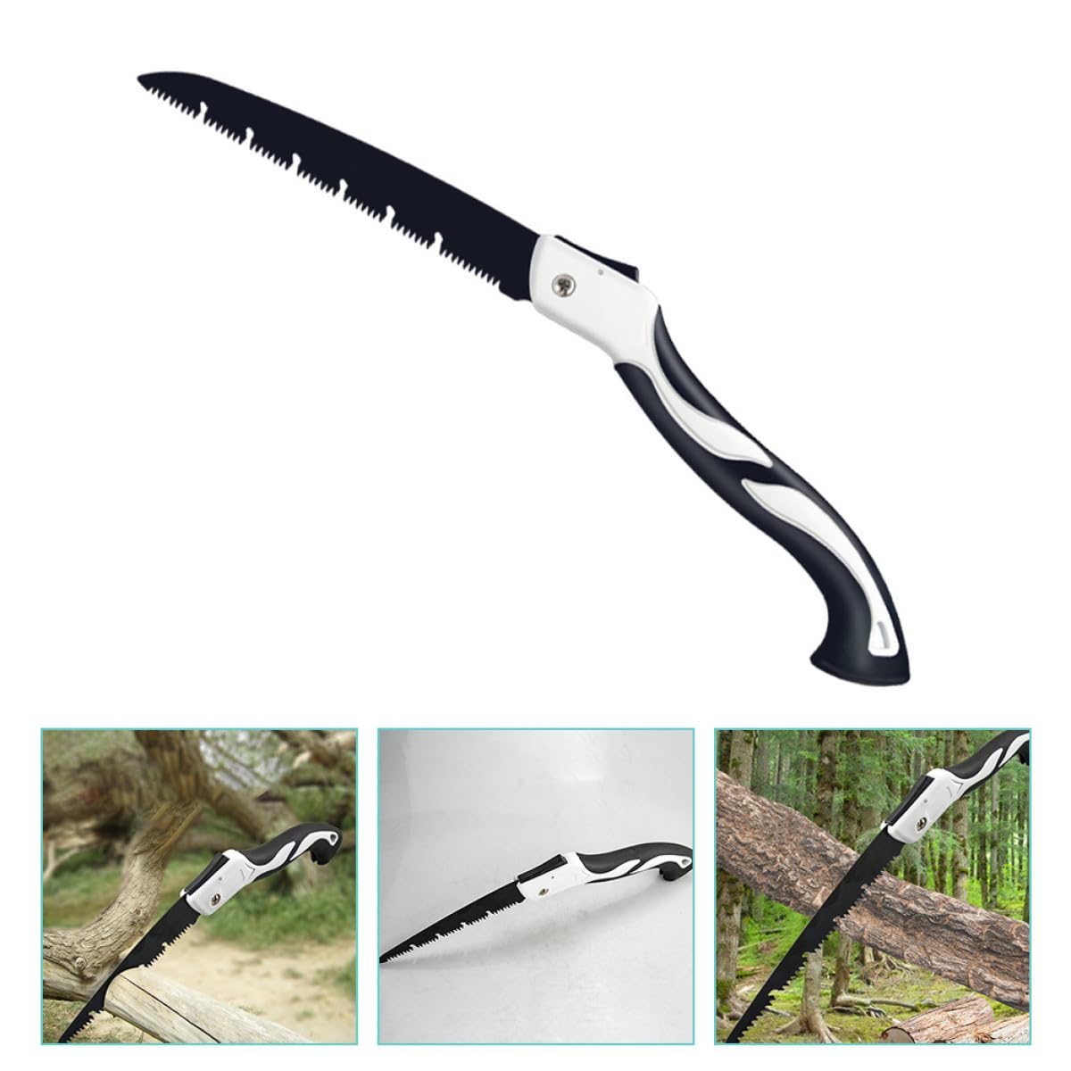 SHINEOFI Serrucho Plegable de Mano Grande 260 Mm Sk5 Acero para Poda Jardín y Camping, Herramienta de Bolsillo Resistente para Corte y Recorte de Madera y Bambú
