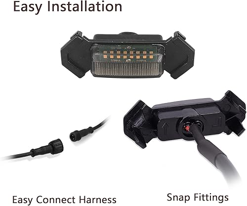 Miniatura 6 de Luces LED para rejilla con fusible y arnés de malla central frontal accesorios para Toyota Tacoma TRD PRO 2016-2019 carcasa negra con luz blanca