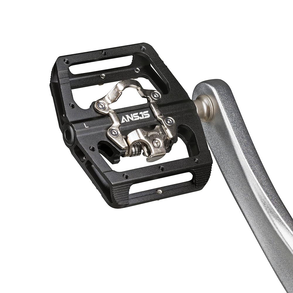 Pedali per Mountain Bike, Piattaforma Piatta Compatibile con SPD, Doppia Funzione, Sigillati, in Alluminio, 9/16'', per Strada, MTB