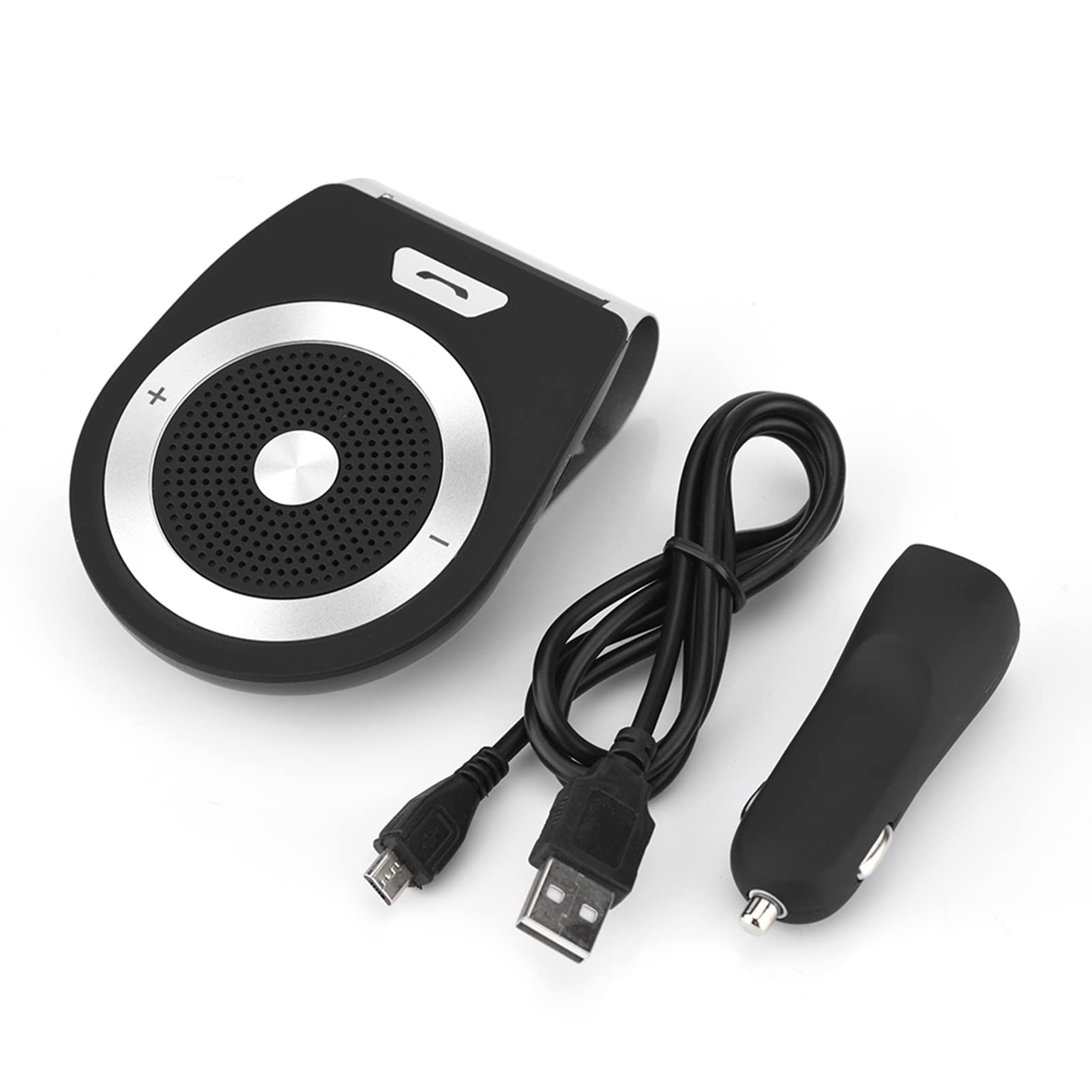 Pusokei Smart Wireless zestaw głośnomówiący Bluetooth, połączenie dwóch telefonów jednocześnie, wsparcie zestawu słuchawkowego i profile głośnomówiące, przenośna konstrukcja, Bluetooth In Car Speakerphone