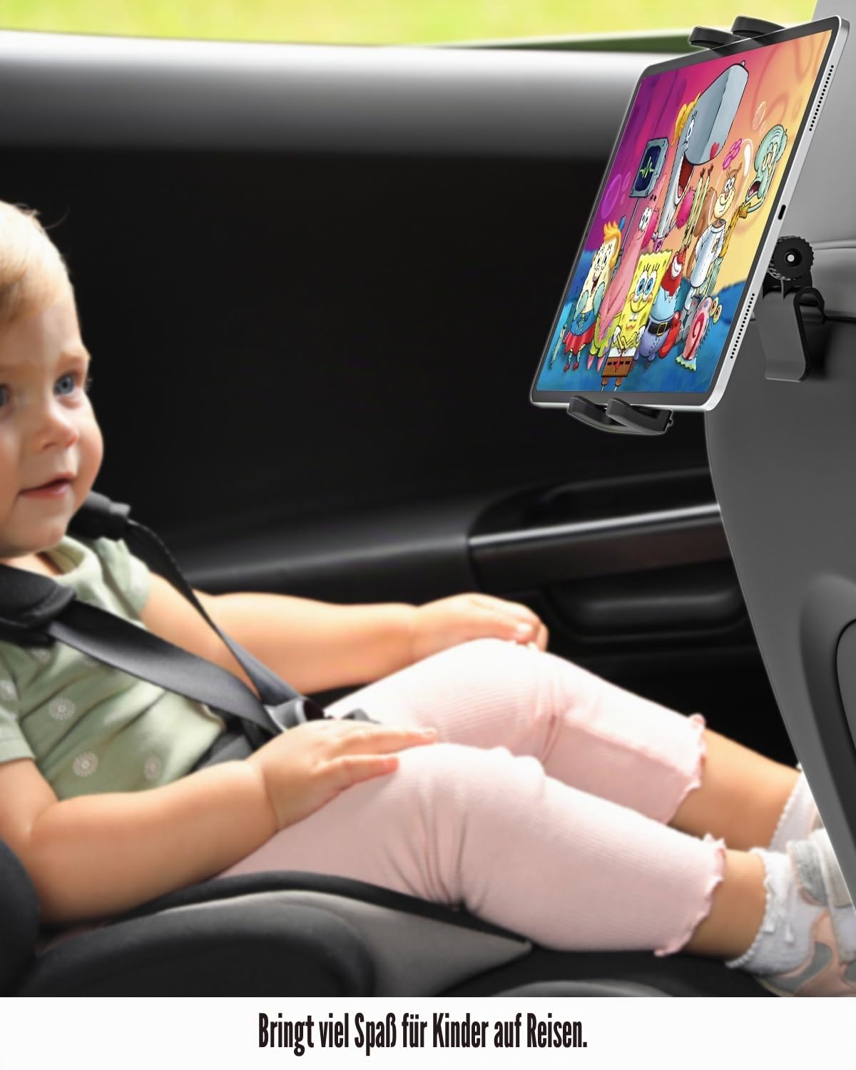 [Passgenau] Tablet Halterung für Tesla Model 3/Y, Rücksitz iPad Halter Auto, 360° Handyhalterung, Tesla Zubehör für iPad Pro 12.9/11, Air, Mini, Galaxy Tab, iPhone