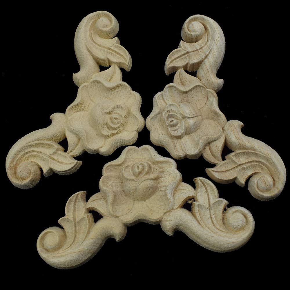 Fenêtres Bois Sculpté Vintage Non Peint