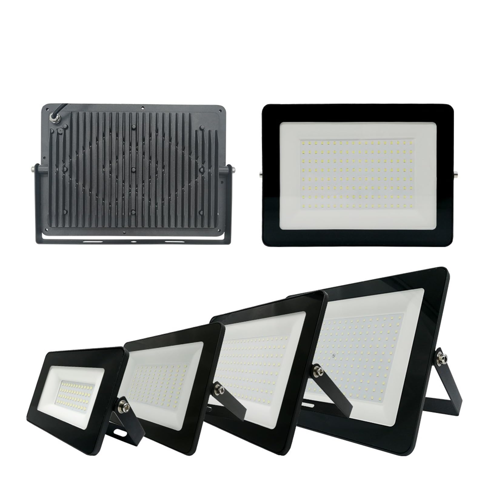 300W 200W 100W 50W Reflektor Led Reflektor Zewnętrzny Reflektor Projektora Reflektor Zewnętrzny IP66 Ogród Kwadratowy Światło Punktowe Reflektor Zewnętrzny(Warm White,100W)
