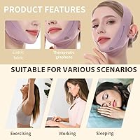 Vista 6 de V Line Lifting Mask, Chin Strap for Sleeping, Reusable Double Chin Reducer, Jaw Exerciser, Face Slimming, Sagging Prevention, Medium
