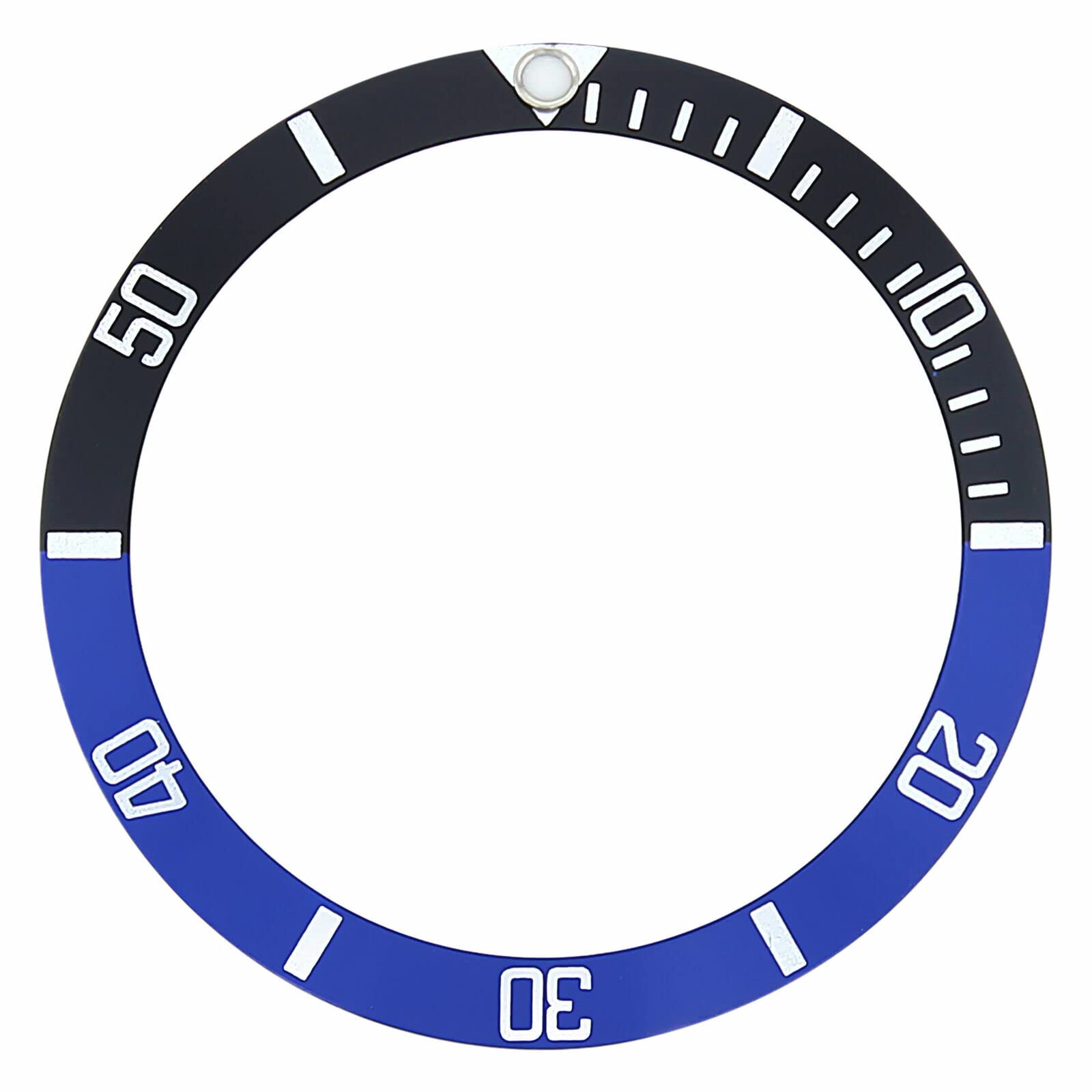 Ewatchparts Bezel Insert Compatible With Rolex Submariner 16800 16808 16610 16818 Batman Black/Blue