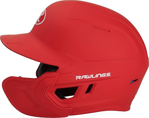 Miniatura 6 de Rawlings  Casco de bateo de béisbol MACH Adjust  Protector facial ajustable  Mate  Tamaños JR y SR  Varios colores