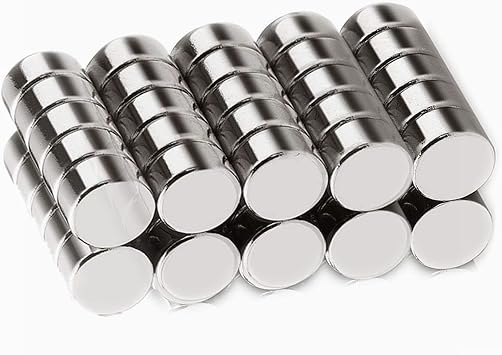 JUNAN Small Round Magnets ,6mm x 3mm Strong Mini Neodymium Magnet for Fridge Office Classroom Magnetic Whiteboard DIY CraftPack of 50