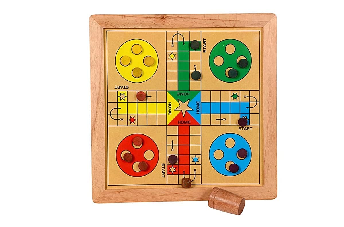 homedeco Handmade Classic Wooden 2 in 1 Ludo Magnetic Snakes and Ladders Travel Board Game for Kids and Adults Fun Game, Size - 12x12 In (Natural "Steam Beech Wood") (B0B7FHG22N) Amazon Price History, Amazon Price Tracker