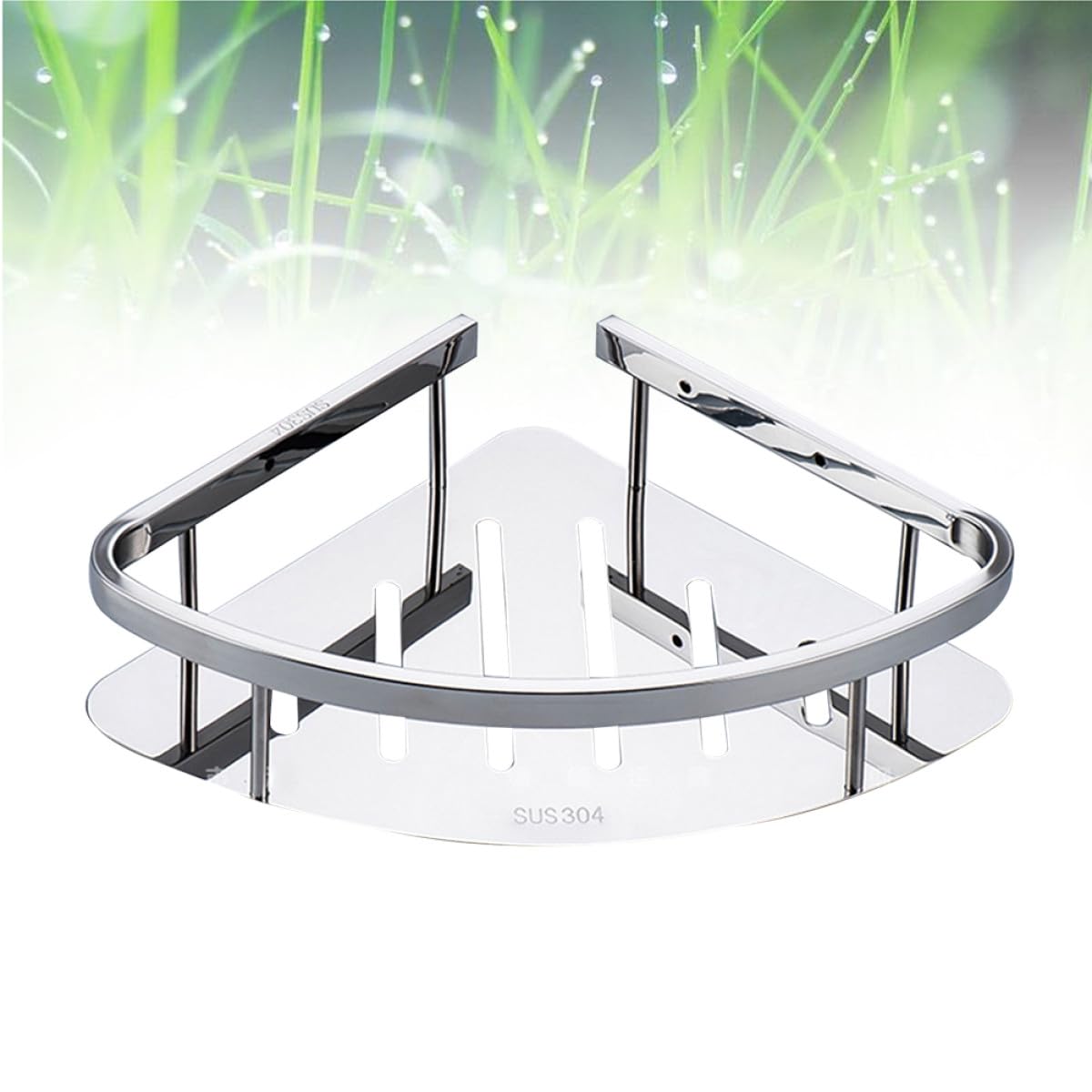 Estante de Baño de Acero Inoxidable Triángulo Capa Estantería de Esquina Resistente para Almacenamiento Ducha y Cocina Diseño Desmontable para Optimizar Espacio Paredes
