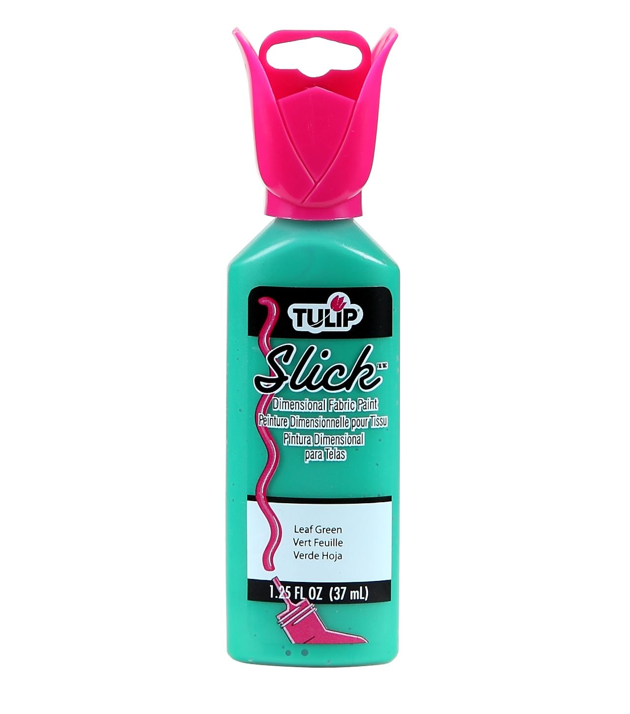 Tulip Green Dimensional Fabric Paint 1-1/4 Ounces-Slick-Leaf