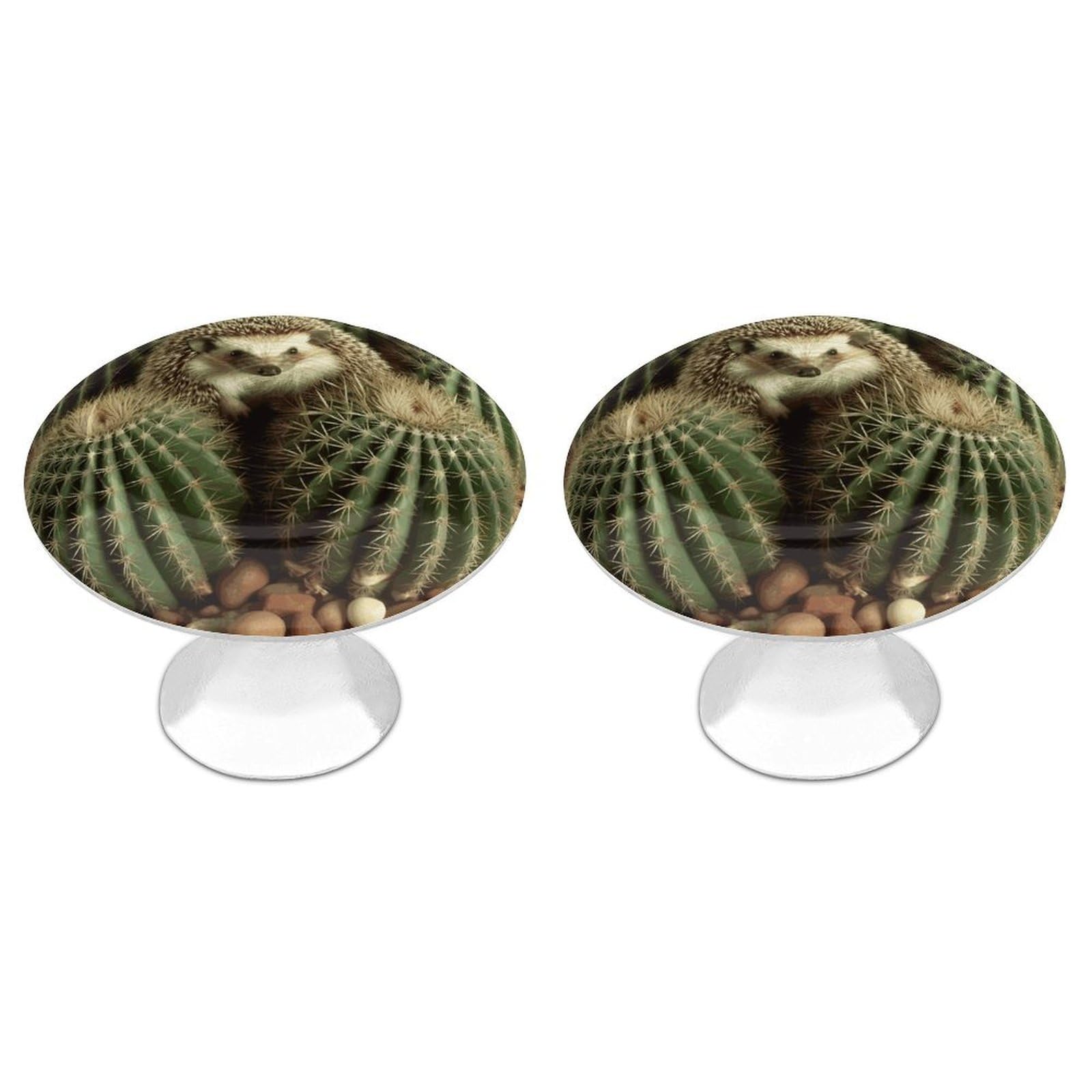Btcowzrv Style Hedgehogs Cactus 2 Pack Cabinet Knobs Drawer Pulls
